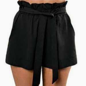 Paper bag style BLK shorts